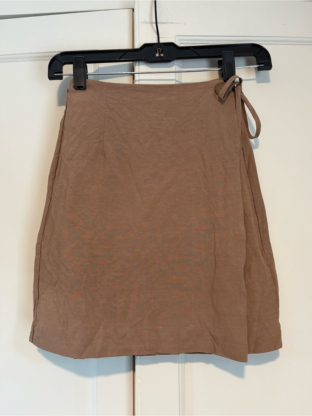 & Other Stories Taupe Wrap Mini Skirt
